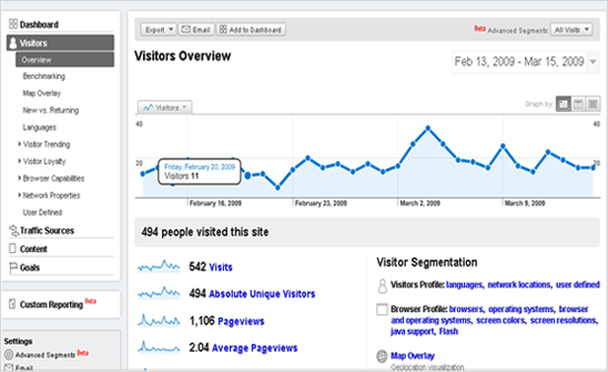 Visitors Overview